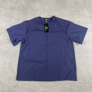 Natural Uniforms Women's Small True Navy Blue Scrub Set Medical Scrub Top & Pant
